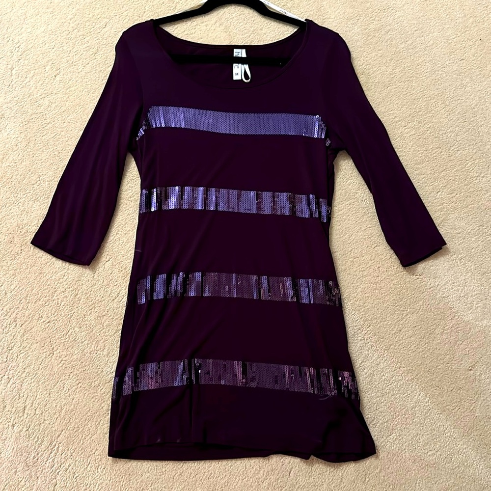 Kische dark plum party dress.